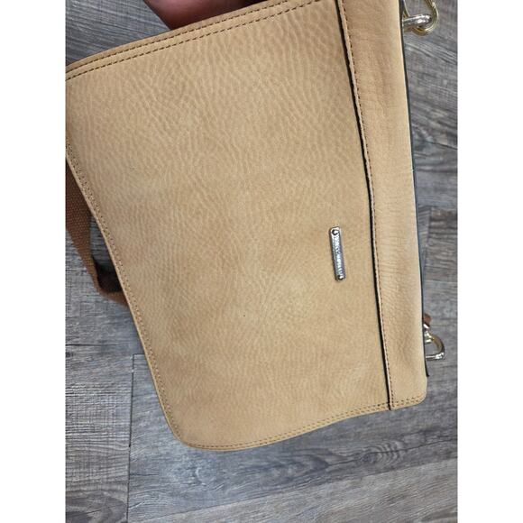 Rebecca Minkoff Hudson Moto Tan Leather Crossbody Bag Adjustable Strap Purse - Picture 6 of 7